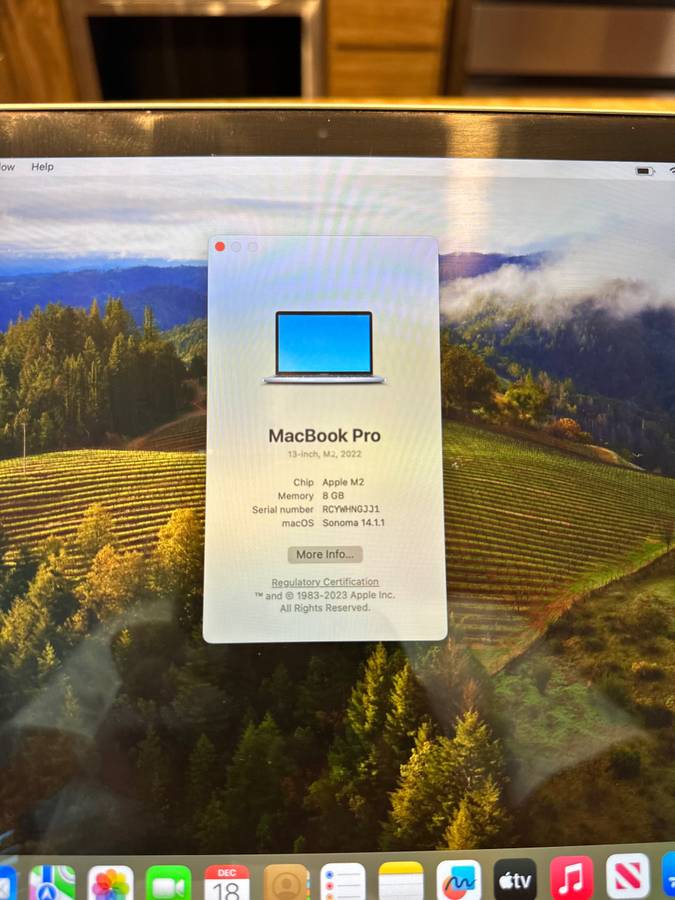 2022 MacBook Pro M2 chip