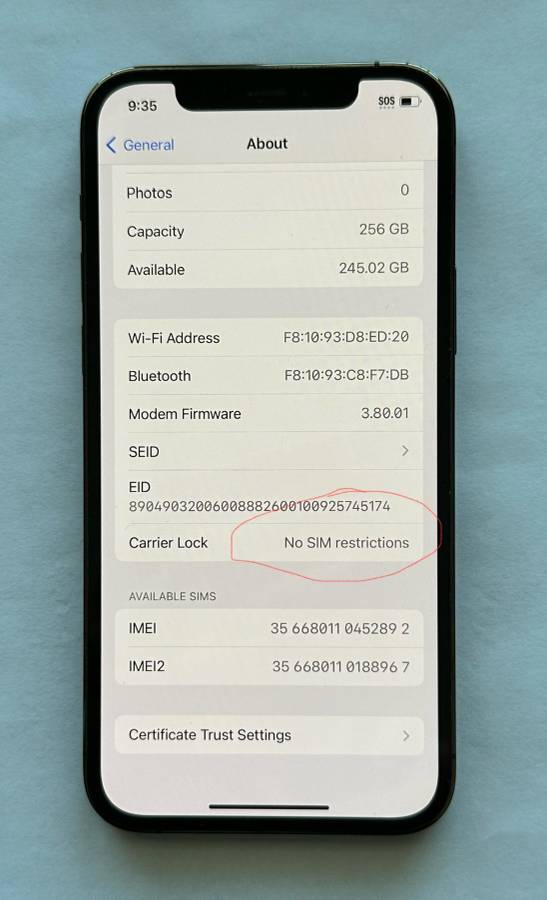 iPhone 12 Pro 256GB in excellent condition