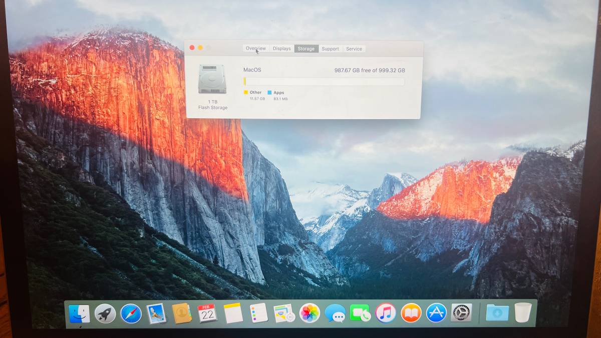 15” macbook pro 1TB