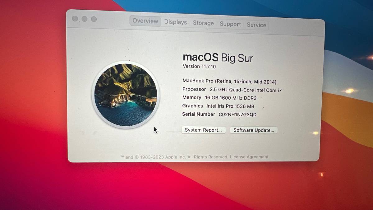 MacbookPro 15” 2014
