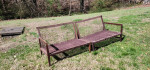Mid-century modern sofa, black walnut.