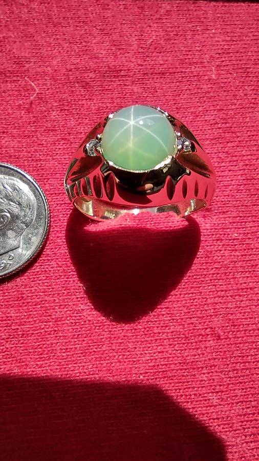 18K Star Sapphire & Diamond Ring