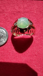 18K Star Sapphire & Diamond Ring