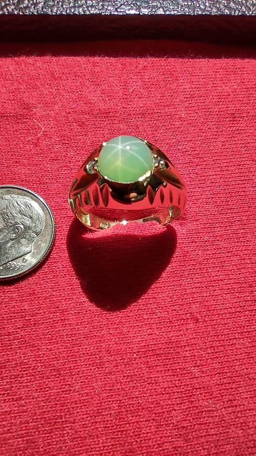18K Star Sapphire & Diamond Ring