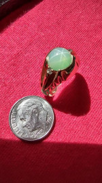 18K Star Sapphire & Diamond Ring