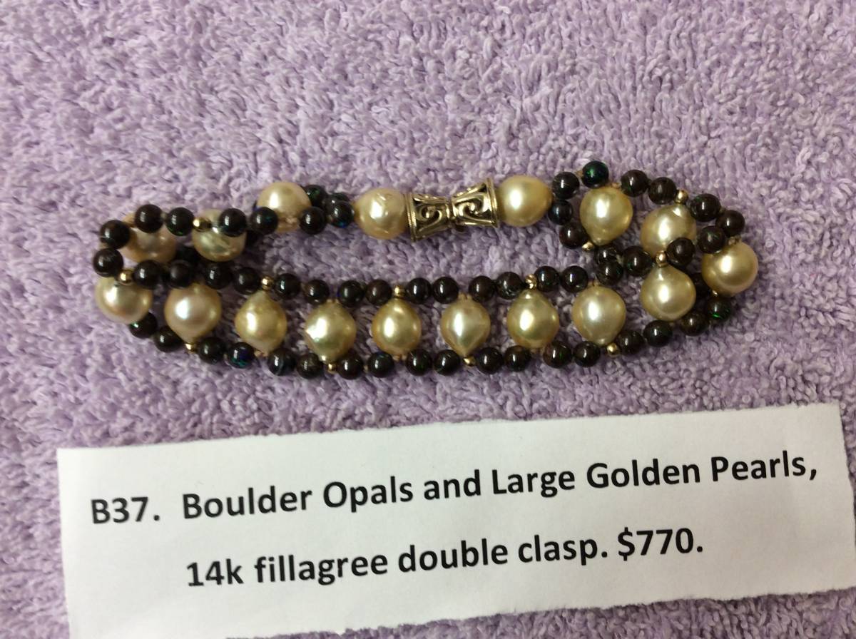 Golden Fresh Water Pearls and Opals