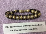 Golden Fresh Water Pearls and Opals