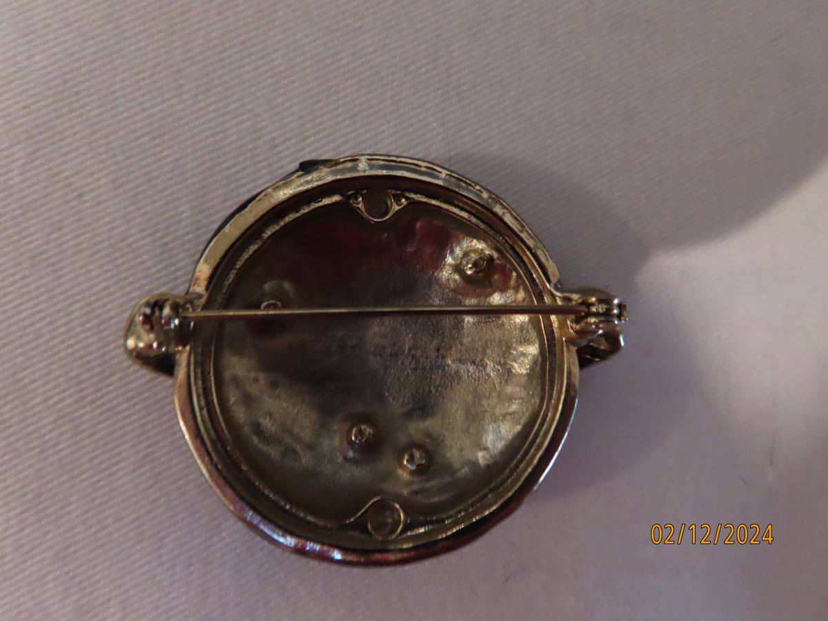 Celestial Blue Saturn Moon & Star Enamel Brooch