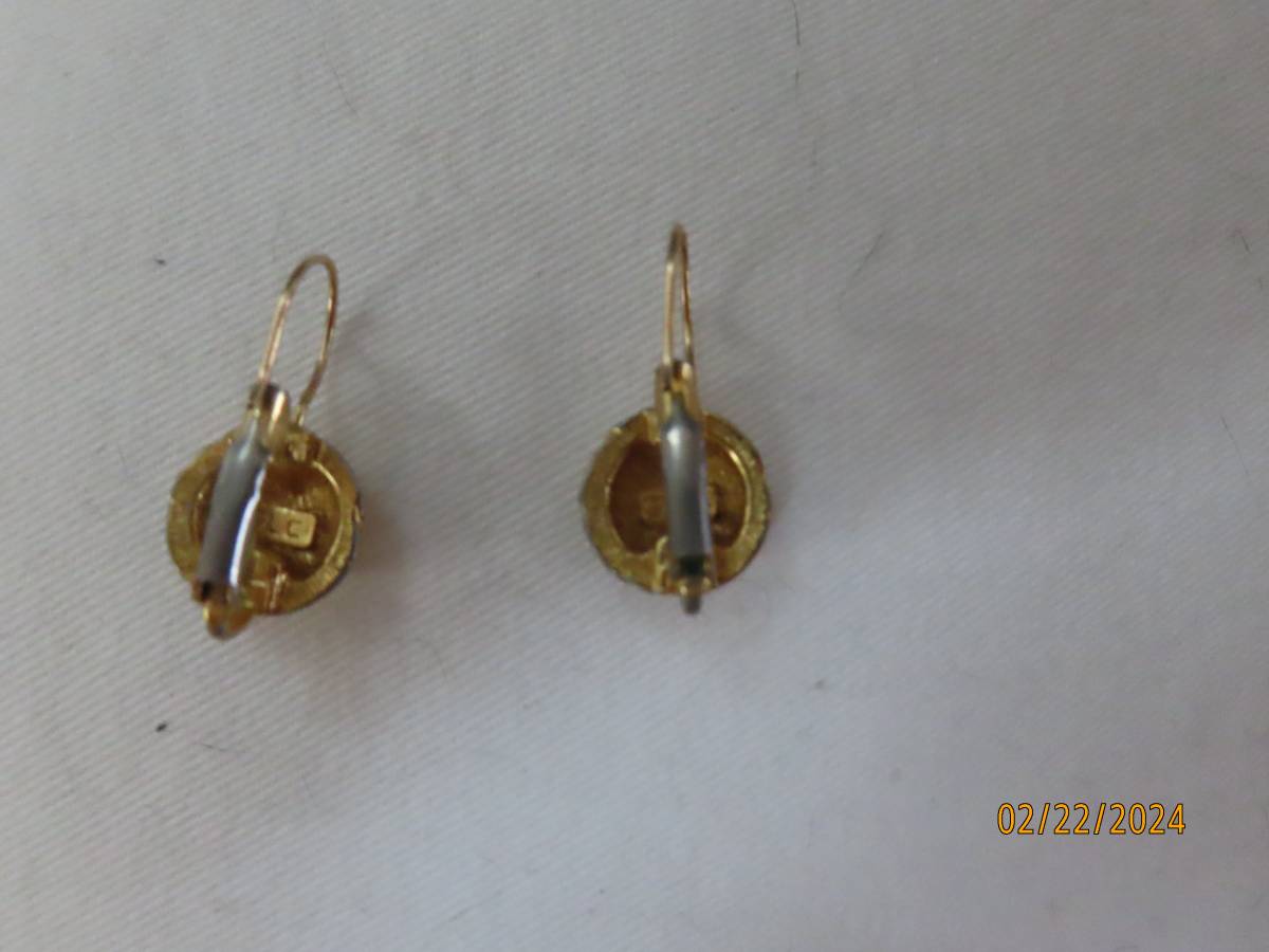 Gold tone earrings