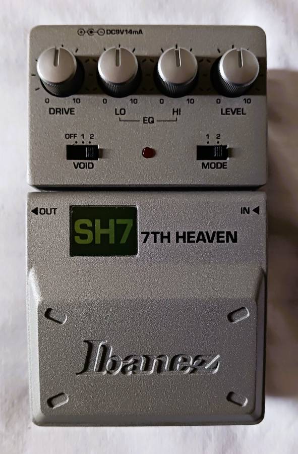Ibanez SH7 7th Heaven Distortion Pedal 2000s - Silver