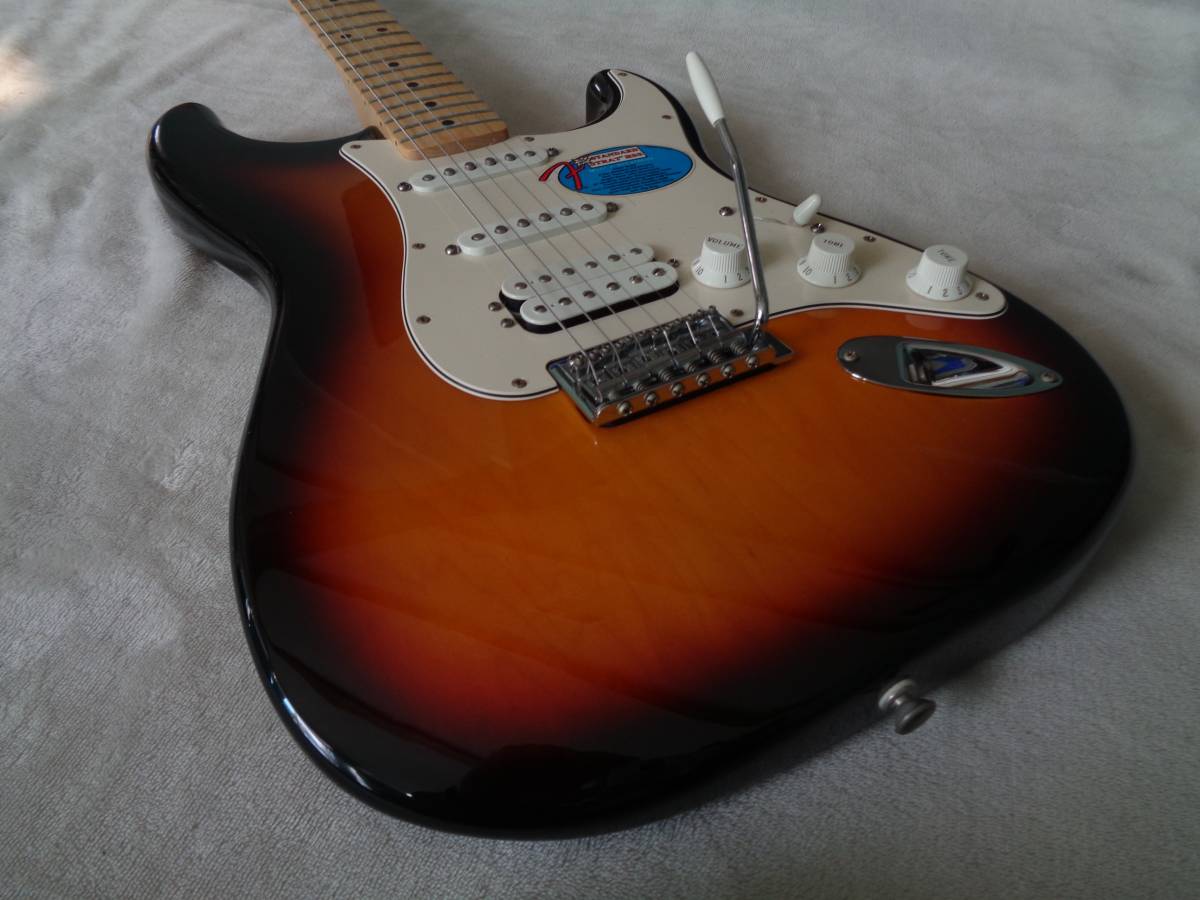 2006 Fender Standard MIM Stratocaster HSS Guitar Maple Neck Sunburst.