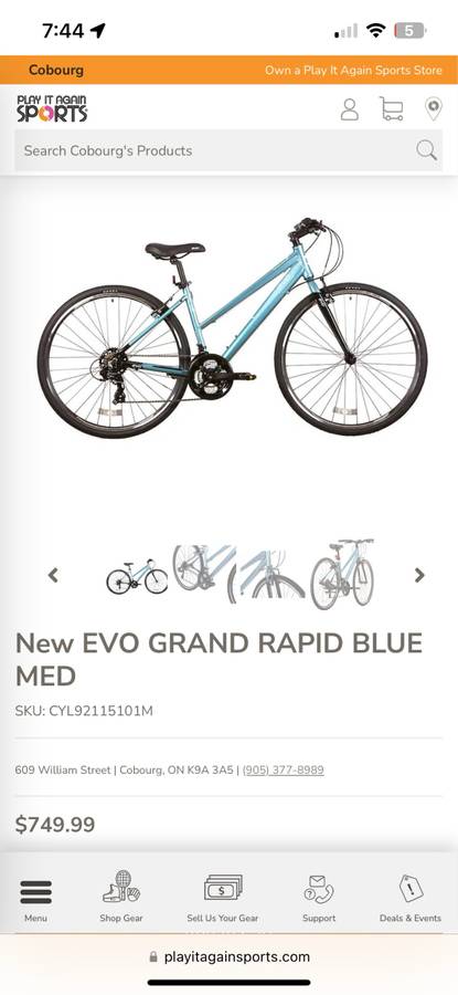 evo grand rapid. 17” frame. 5’6” to 5’10” height