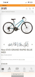evo grand rapid. 17” frame. 5’6” to 5’10” height