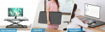 HUANUO Standing Desk Converter Height Adjustable Standup Desktop Riser