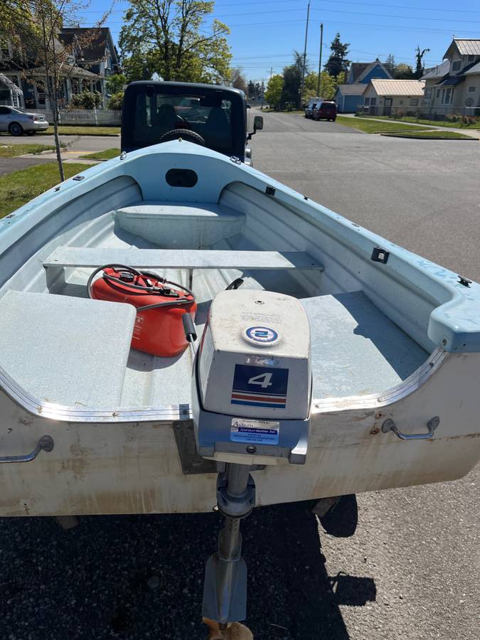 12’ Hi Laker, trailer, 4hp
