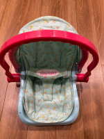 American Girl Doll Bitty Baby Green and Pink Car Seat Carrier