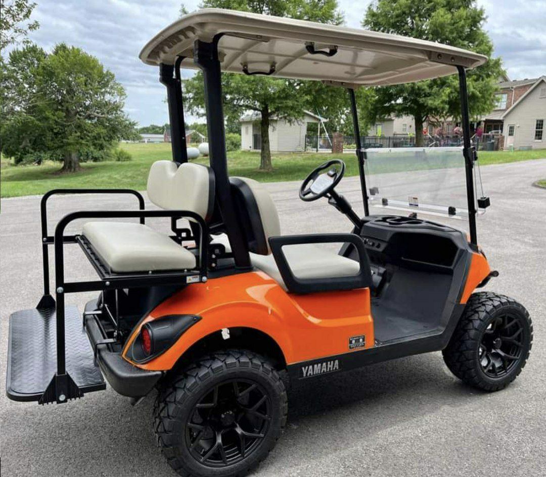 Orange Golf Cart Yamaha Drive
