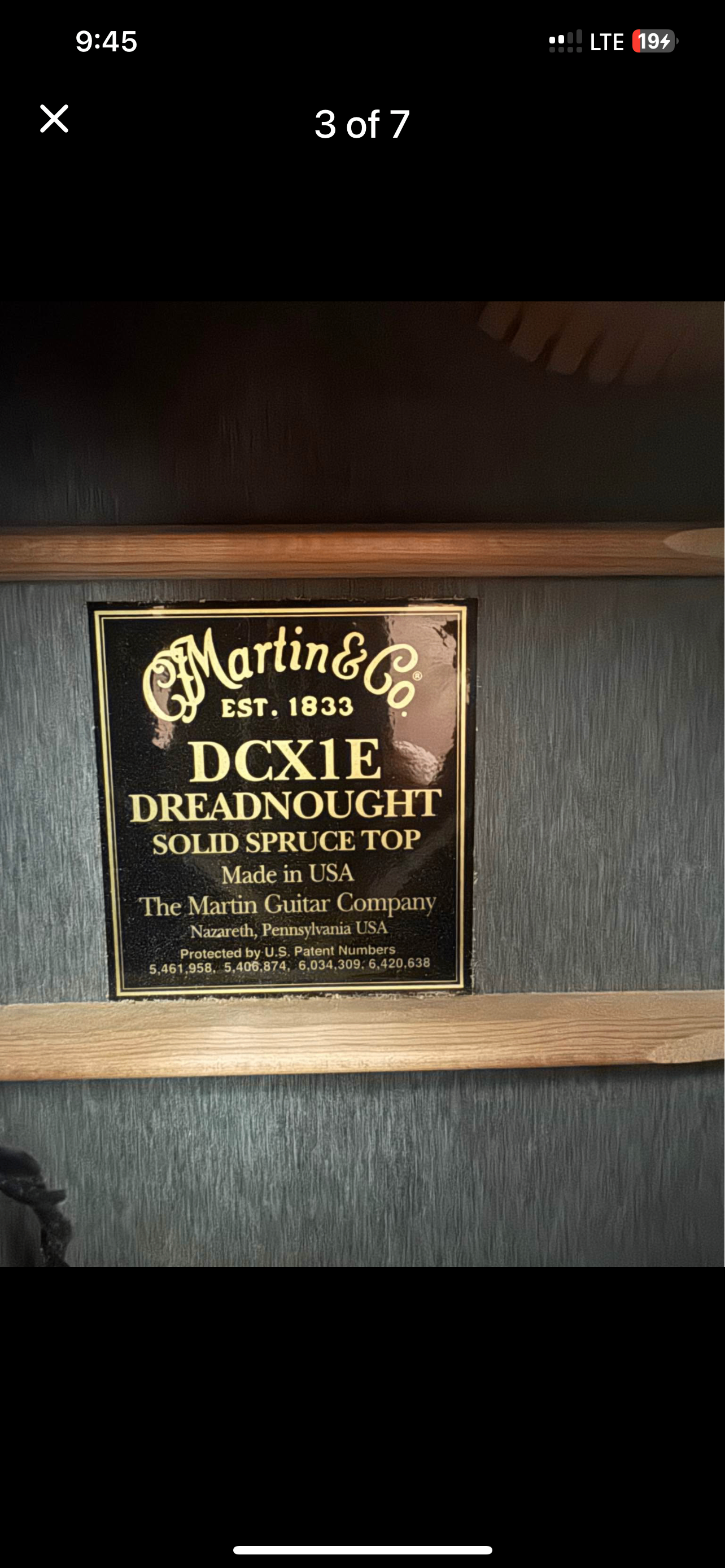 Martin DCX1E acoustic guitar