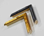 Wooden picture frame in bamboo style. Width 0.7 inches, height 1 inch.