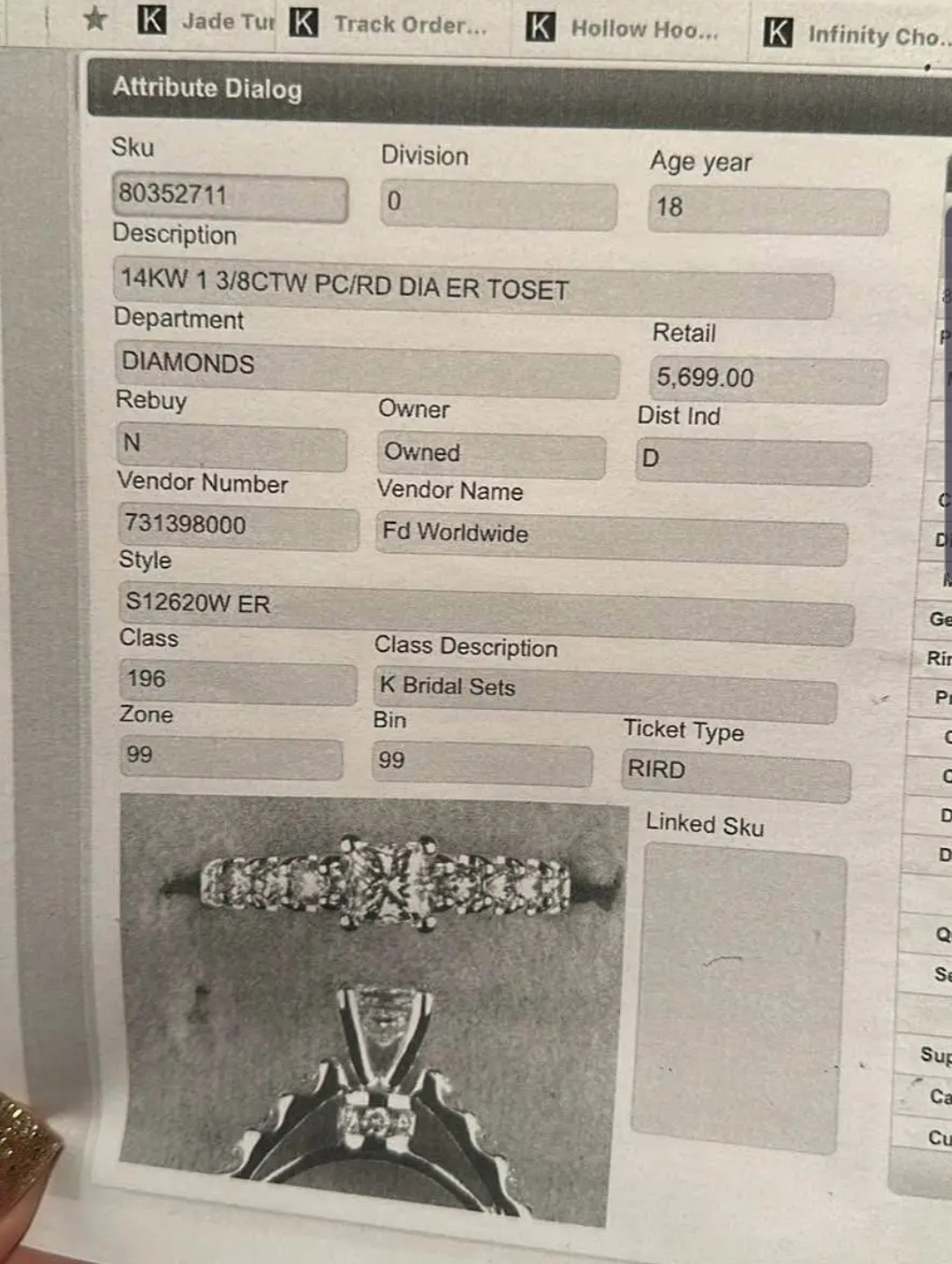 Diamond ring for sale