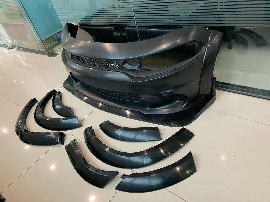 Demon style Front lip with wide fender flares for 2015+ Dodge Charger