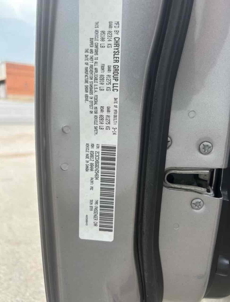 2014 Dodge Charger R/T 161 mi