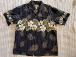 Ky's Hibiscus Row Black Hawaiian Shirt