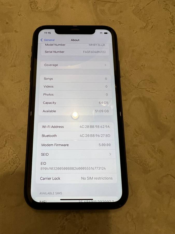 New iphone 11 unlocked any carrier with warranty local pick up only