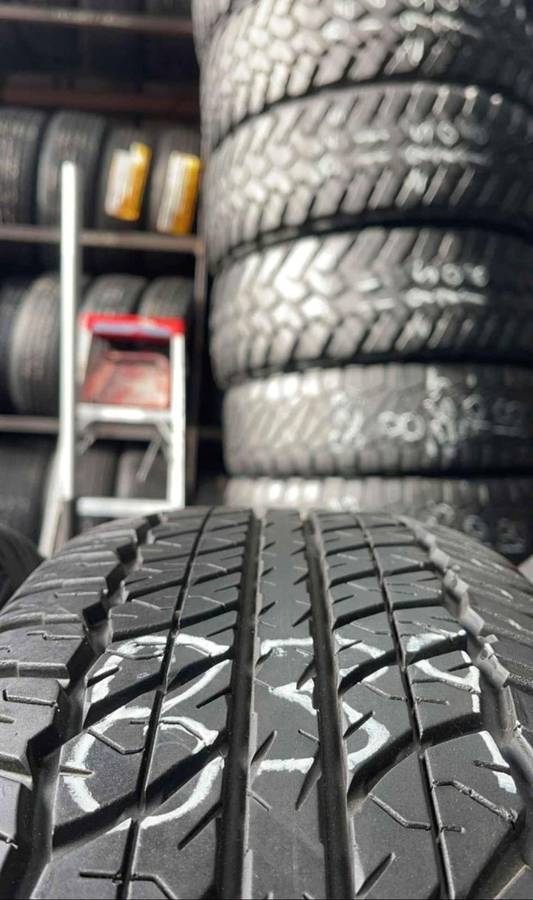 Four Used Tires 265-70-17 Dunlop Grandtrek AT20 With Good Tread